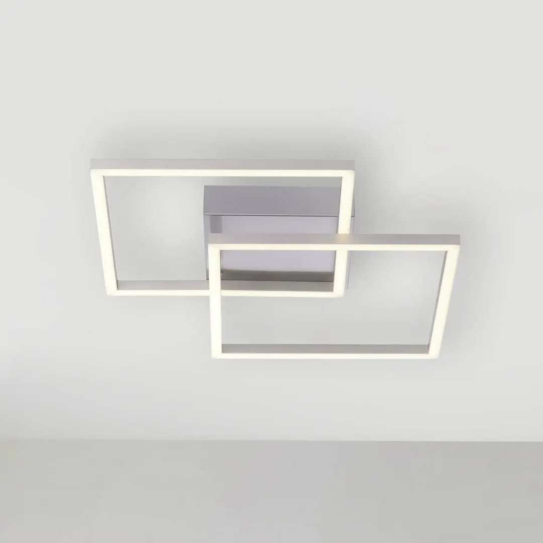 JUST LIGHT. GmbH LED-Deckenleuchte Iven, stahl, 35,9x35,9cm