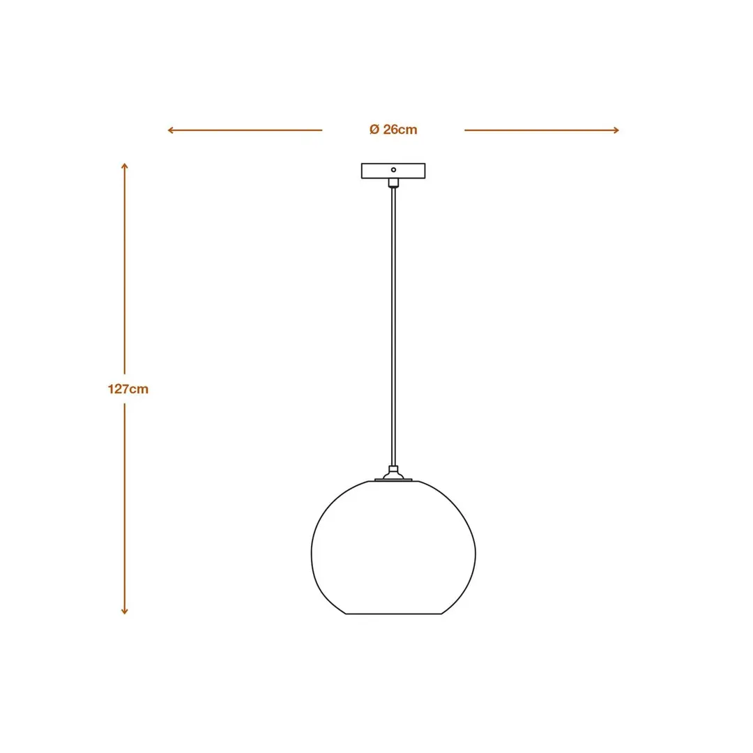 LEDVANCE Hängeleuchte Ball, Ø 26 cm, braun, Wellpappe, E27