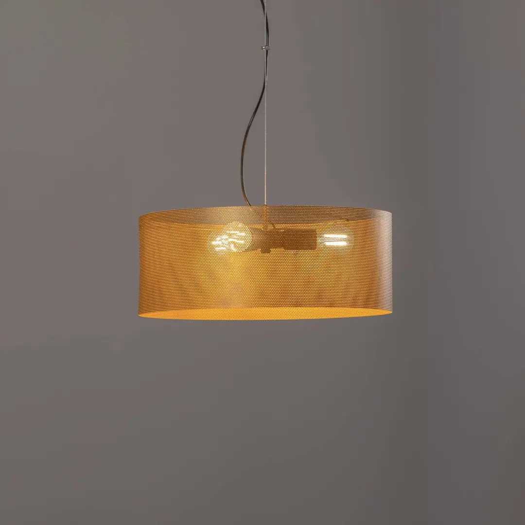 Domiluce Hängeleuchte Zofia, goldfarben, Ø 50 cm