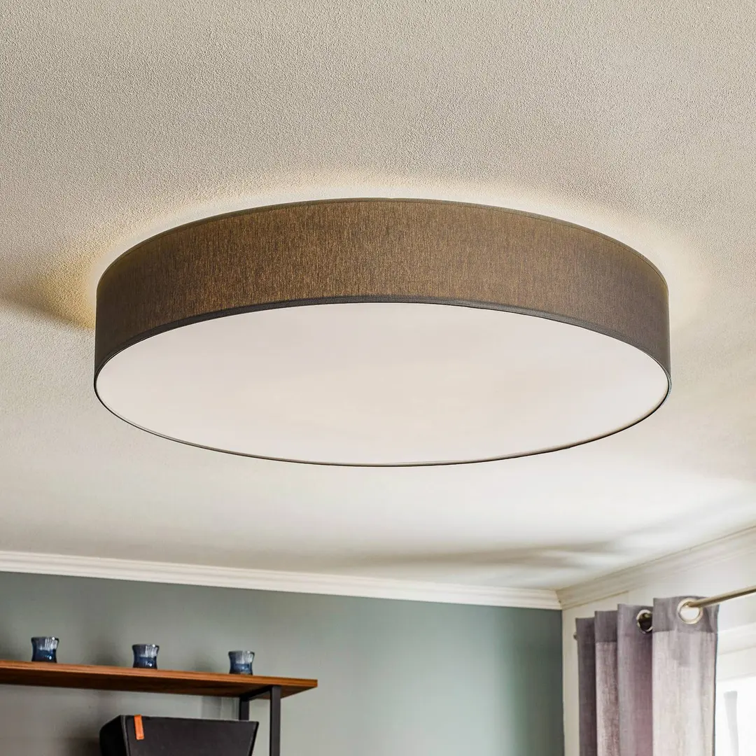 TK Lighting Deckenleuchte Rondo, grau Ø 80cm