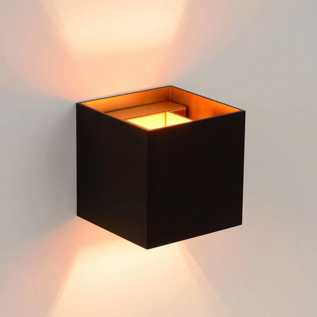 Lucide Wandleuchte XIO, schwarz, 10 x 10 cm, Metall, up/down G9-LED