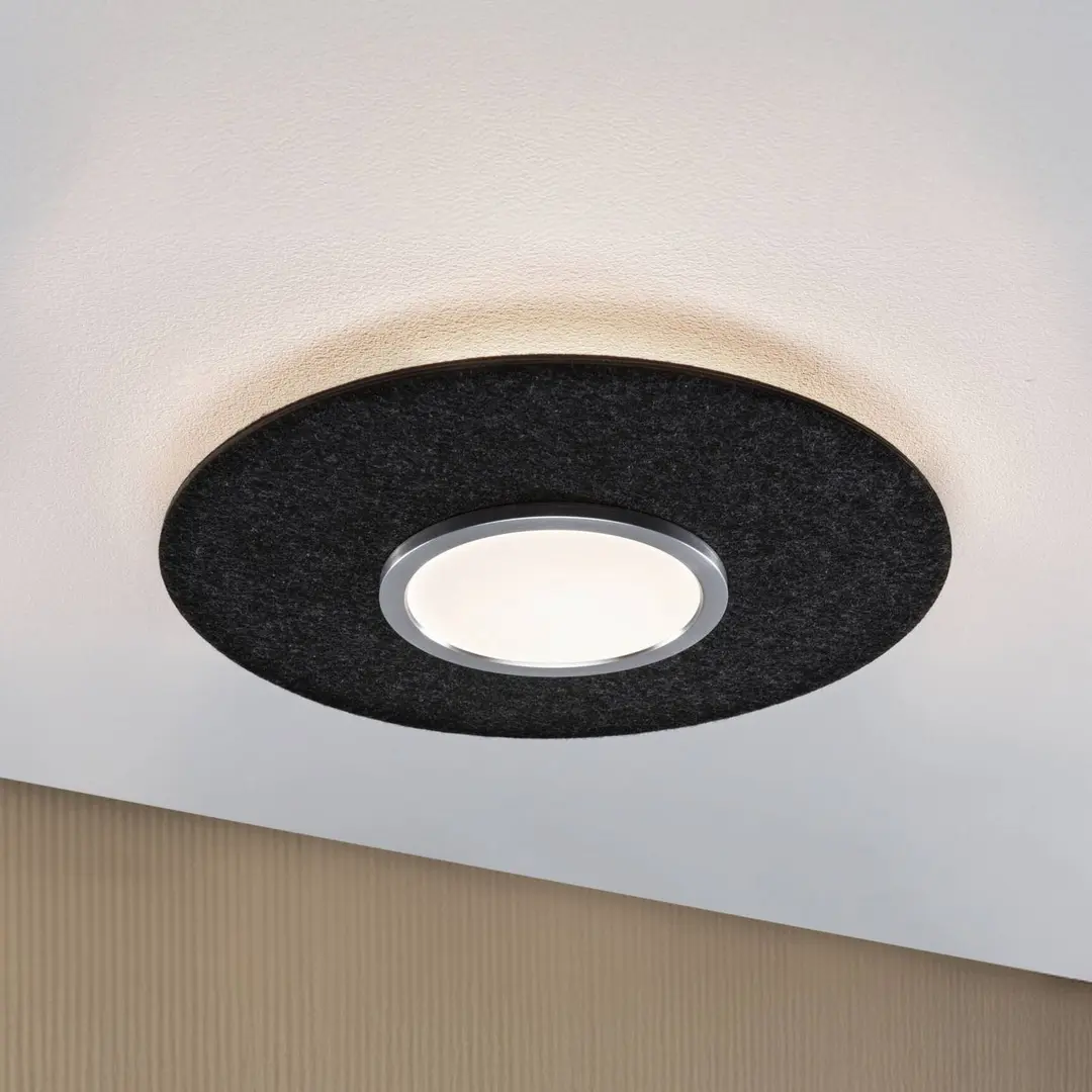 Paulmann Smart LED-Deckenlampe Tulga, anthrazit Ø 45 cm Filz