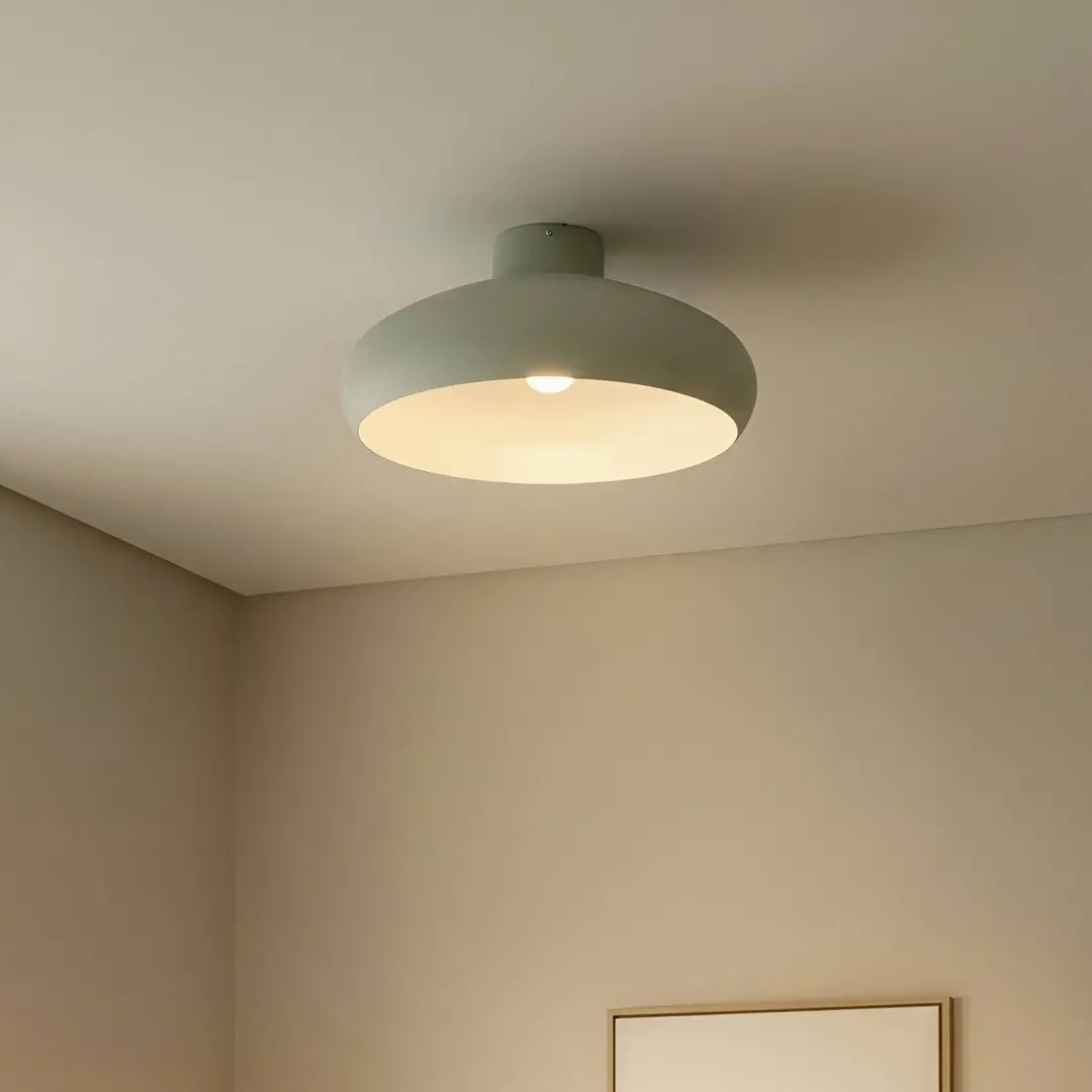 Lindby Deckenleuchte Elover, hellgrün, Ø 45 cm, Eisen
