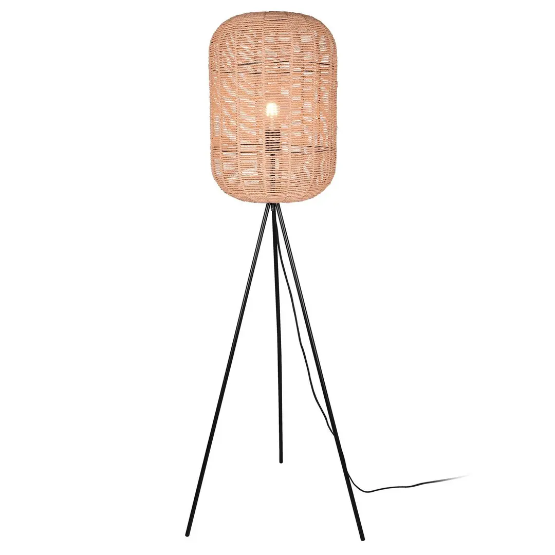 Trio Lighting Stehleuchte Runa mit Sisalschirm