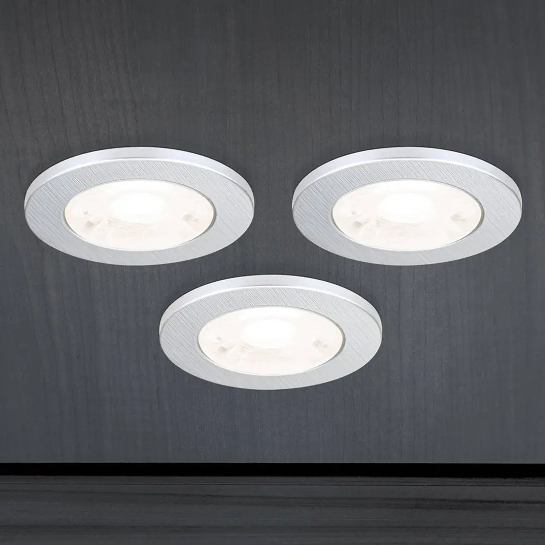 Orion LED-Möbeleinbaustrahler Artist 3er-Set silber