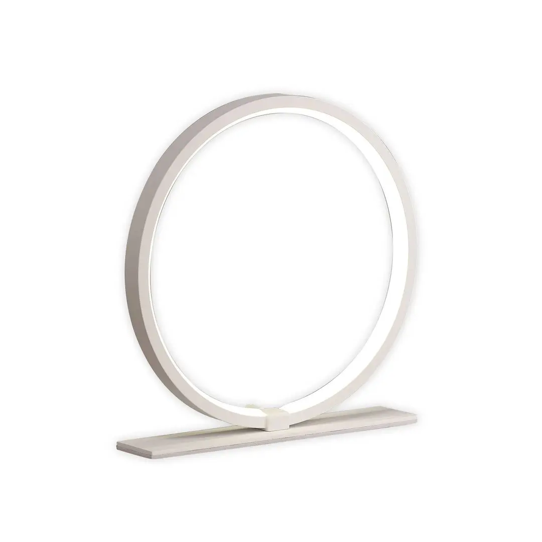 Mantra Iluminación LED-Tischleuchte Kitesurf, Aluminium, Ø 19,3 cm, weiß