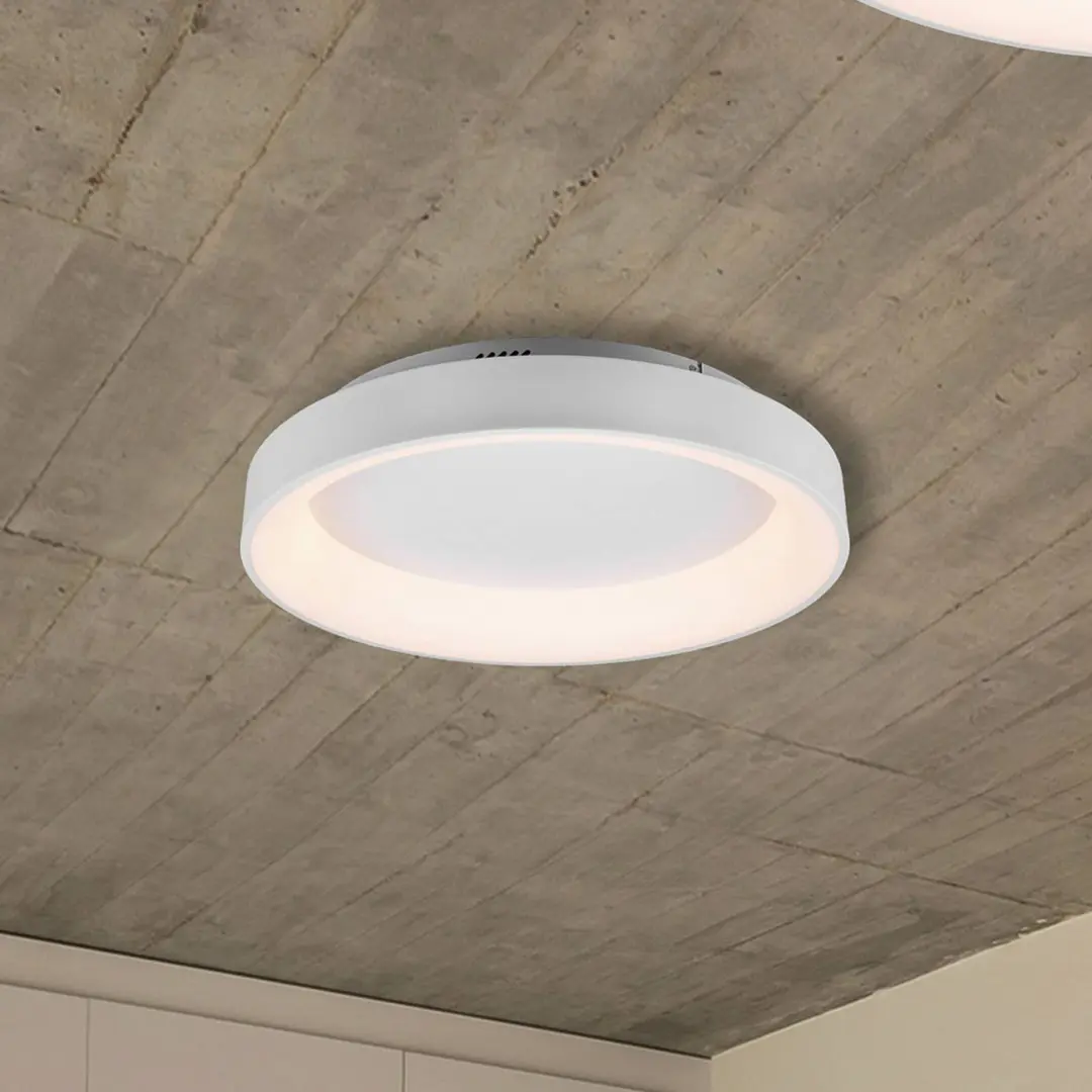 Trio Lighting LED-Deckenleuchte Girona mit Fernbedienung, weiß