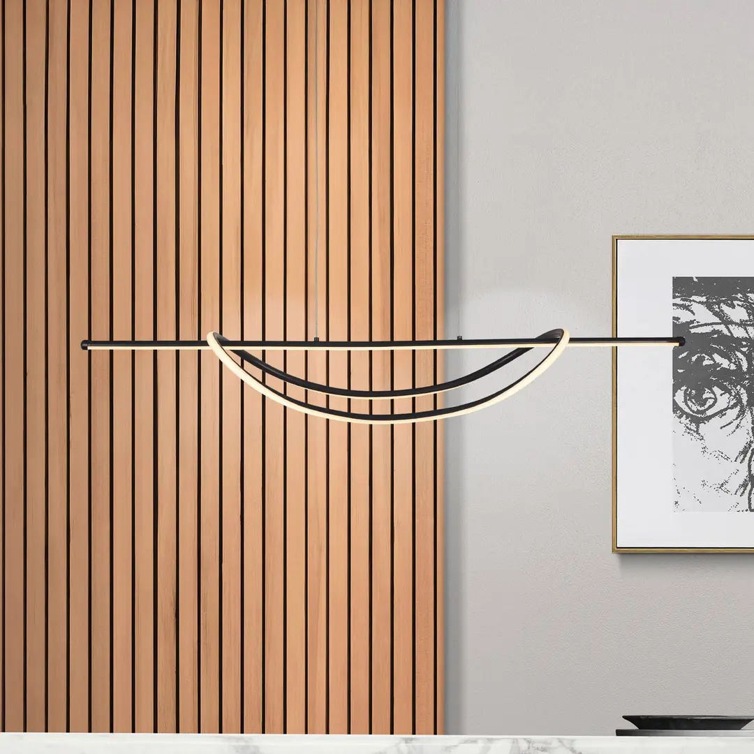 Milagro Lighting LED-Hängeleuchte Ambar, Metall, schwarz, 4.000 K