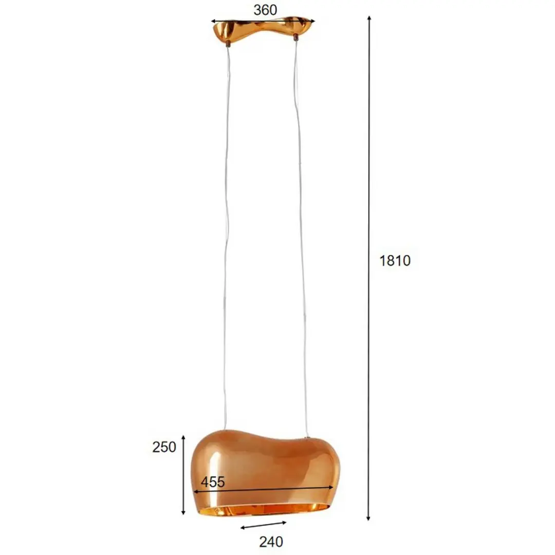 KARE Hängeleuchte Cloud, kupfer, Glas, 2-flammig, GU10