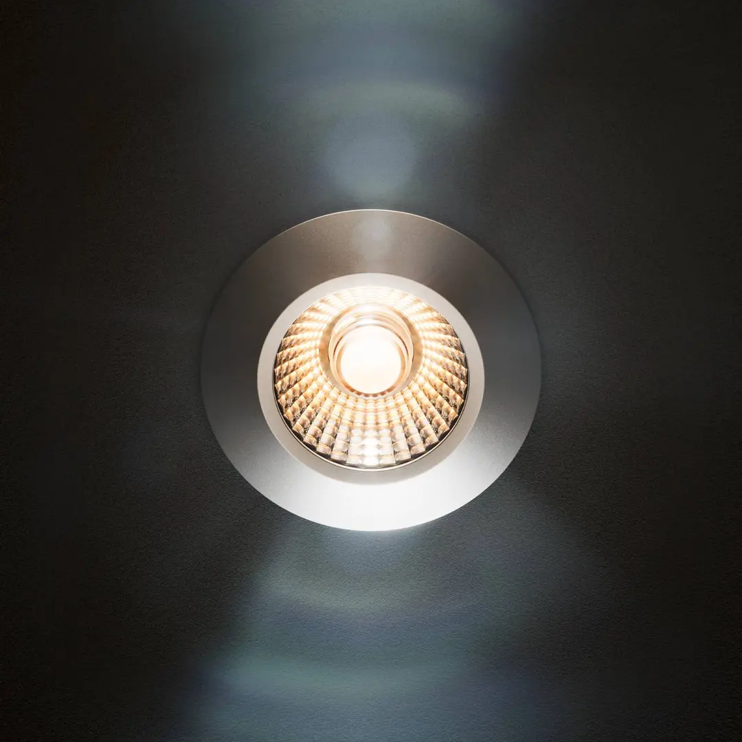 Sigor LED-Deckeneinbauspot Diled, Ø 6,7 cm, 3.000 K, schwarz