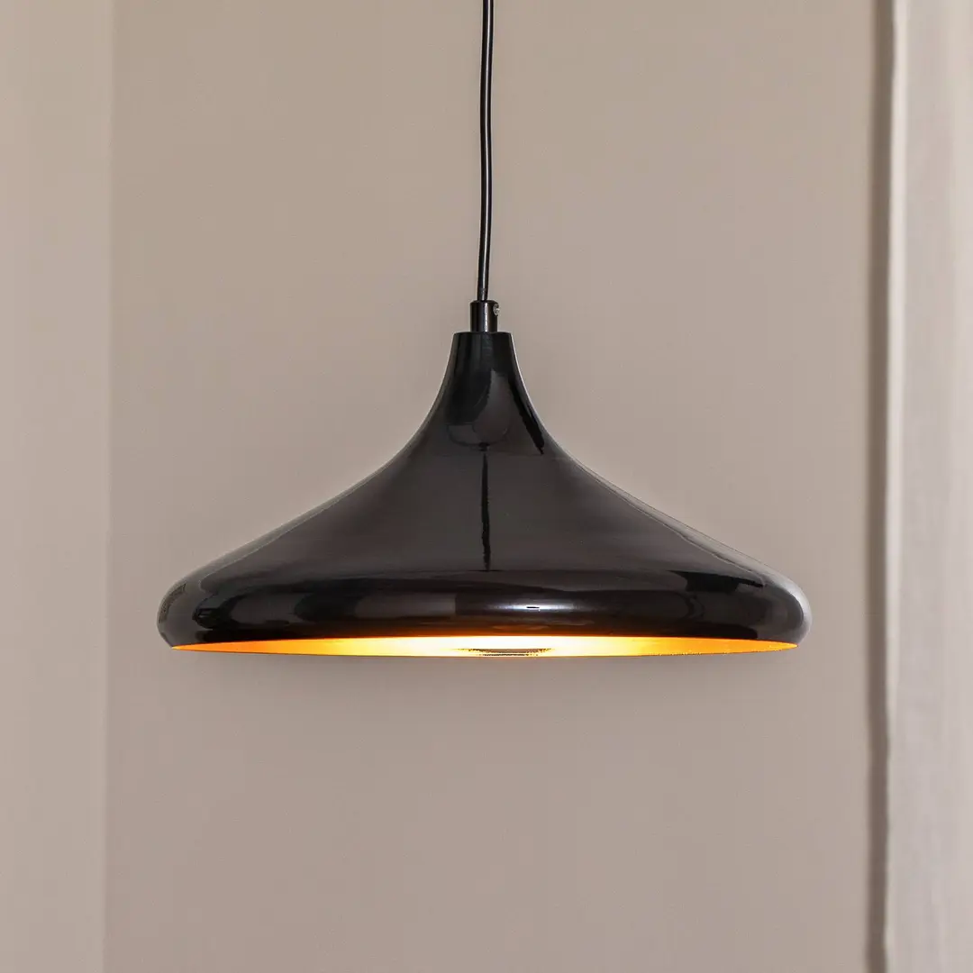 Opviq Hängeleuchte Berceste 207-S Ø35cm schwarz/gold