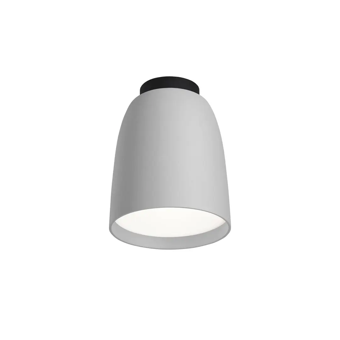 Bover LED-Außen-Deckenlampe Nut, hellgrau, Alu/Stahl