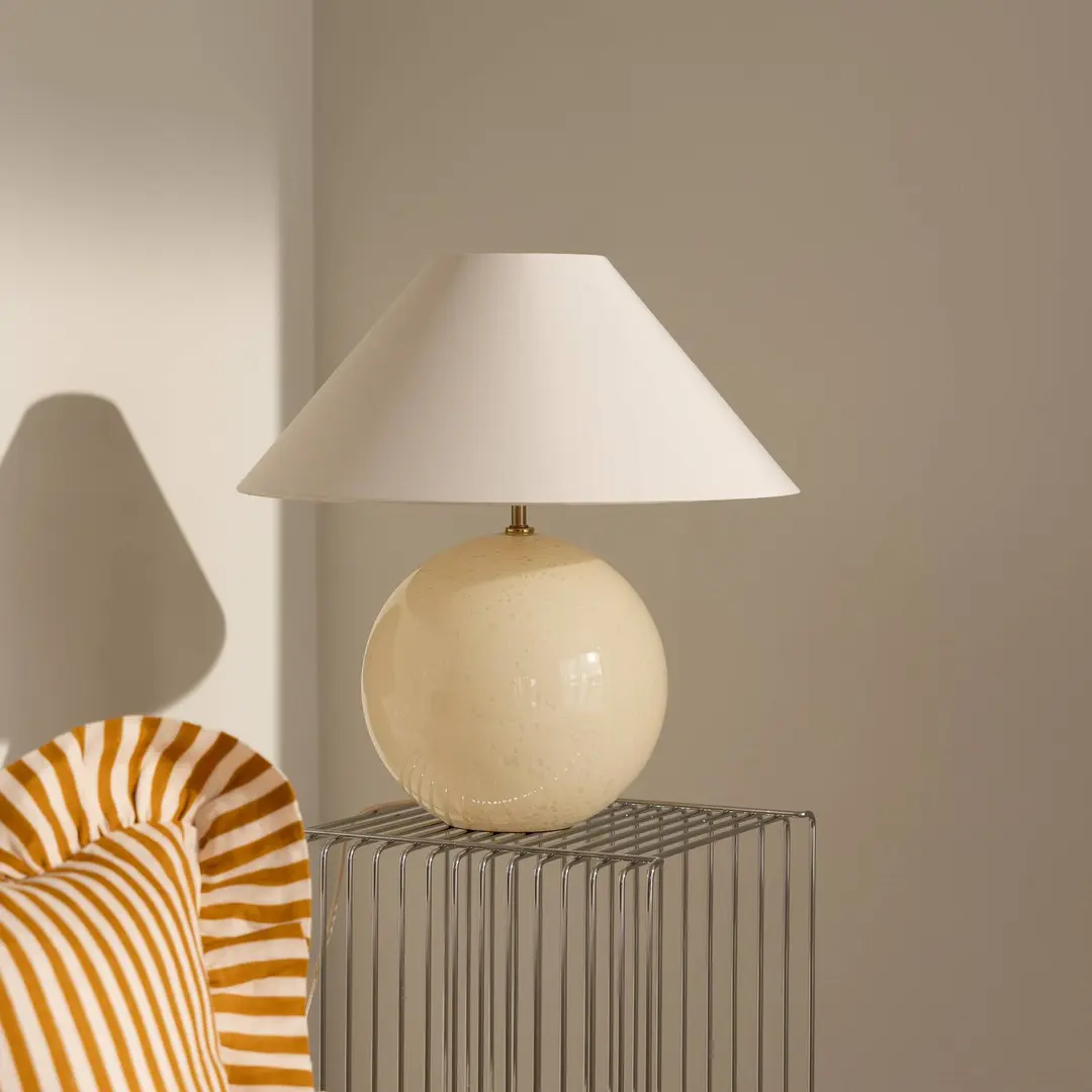 Globen Lighting Tischleuchte IRIS, creme, Höhe 45 cm