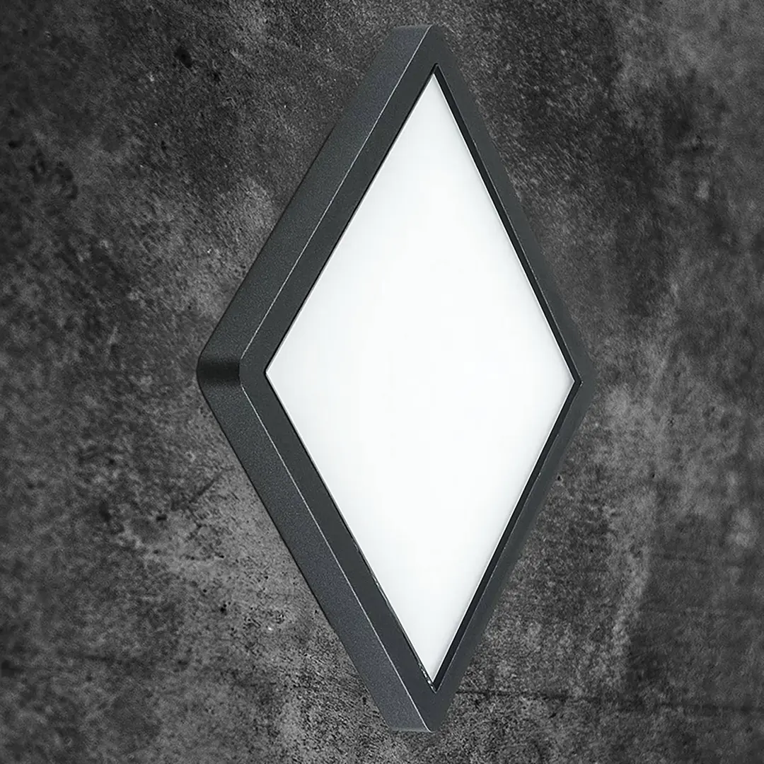 EVN Tectum LED-Außendeckenleuchte eckig mit Glas