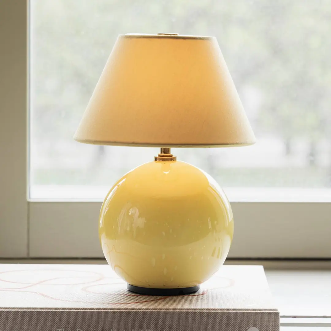 Globen Lighting Akku-Tischlampe IRIS, gelb/gelb, Höhe 23 cm