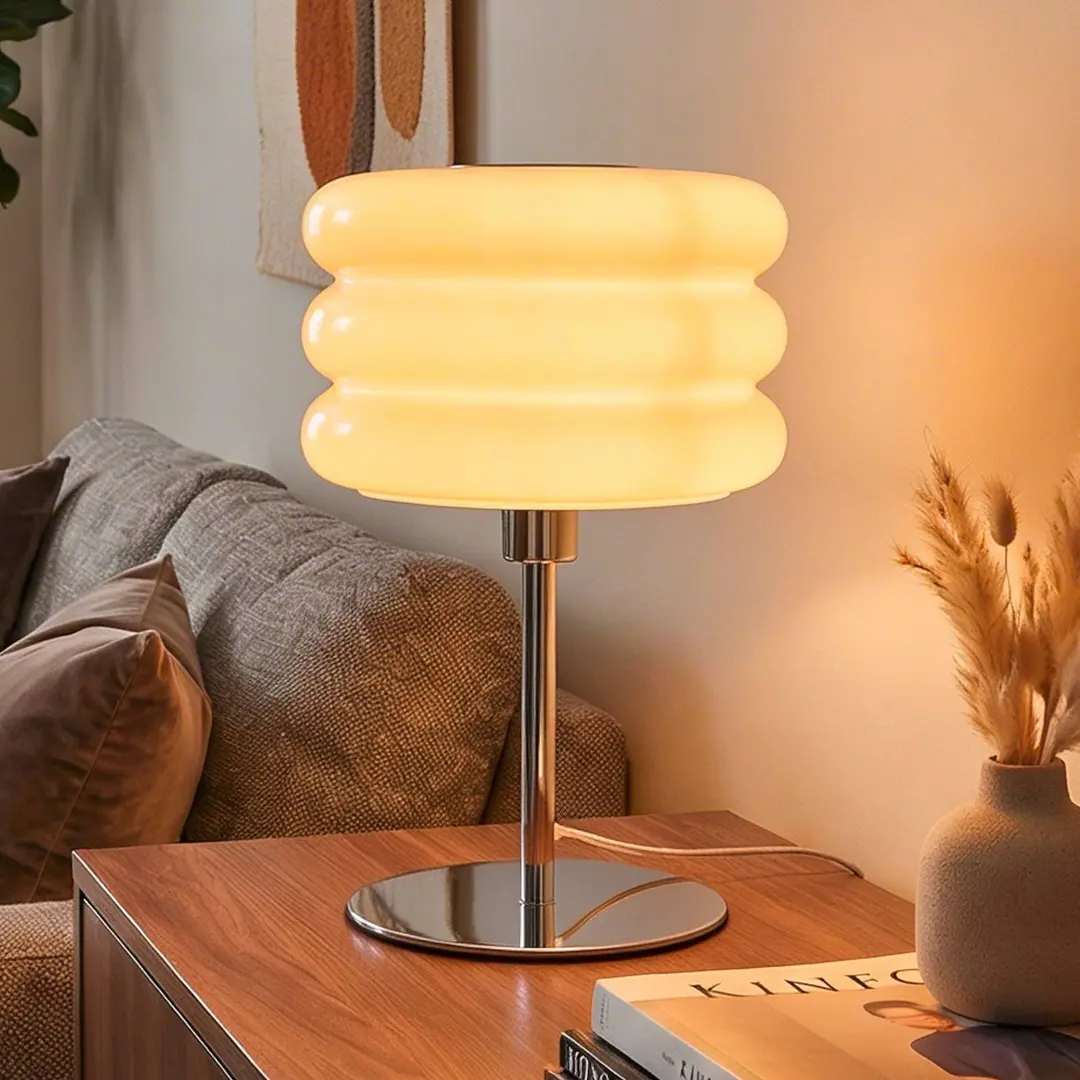 EGLO Tischleuchte Tortora, weiß, Glas, Metall, Höhe 30 cm, E14