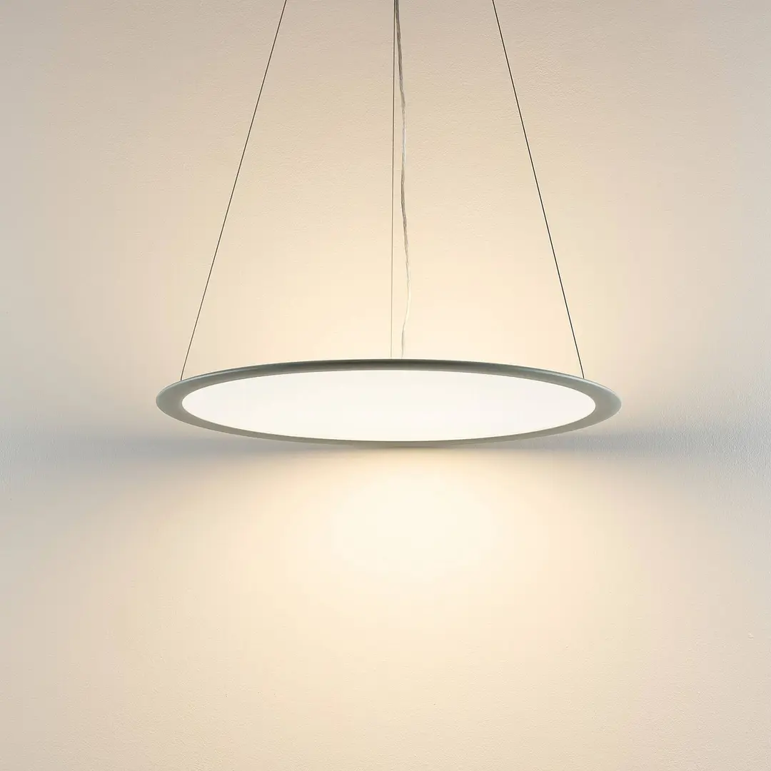 Deko-Light LED-Hängelampe PANEL, grau, Ø 63 cm, Metall, CCT, dim, 50 W