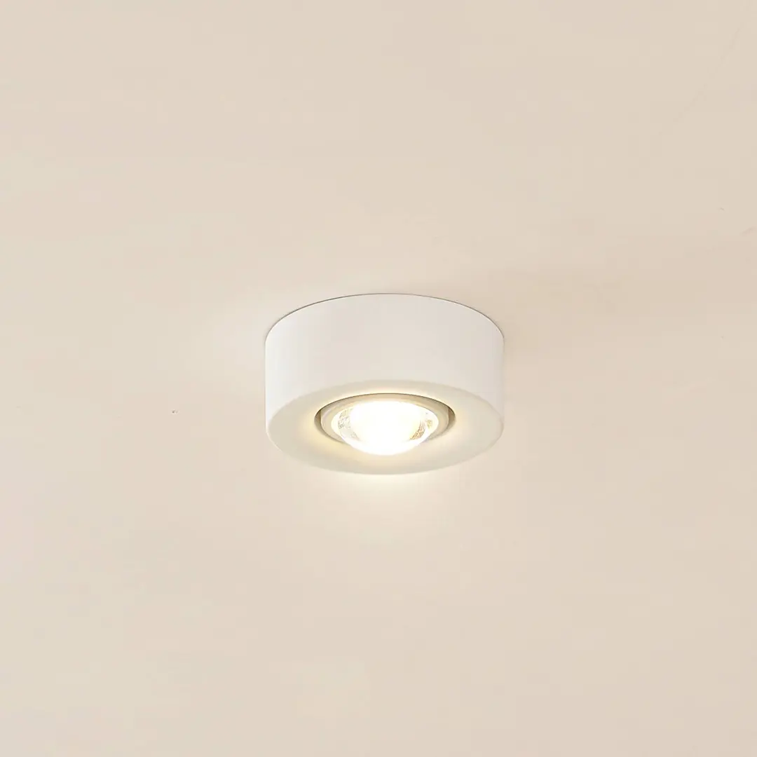 Lindby Deckenleuchte Levia, 1-flammig, Ø 14 cm, weiß, Gips