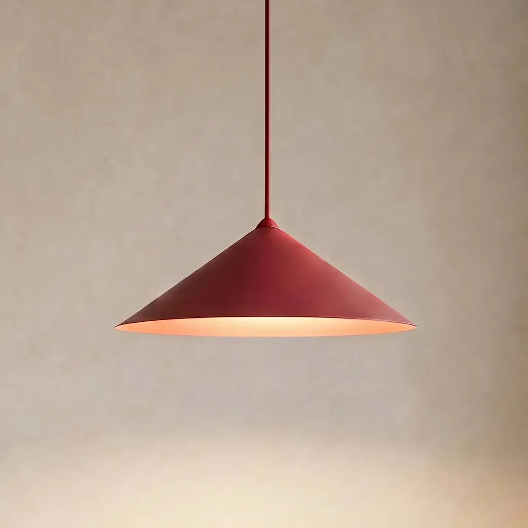 TK Lighting Hängeleuchte Lume L, burgunderrot, Metall, Ø 40 cm, GX53