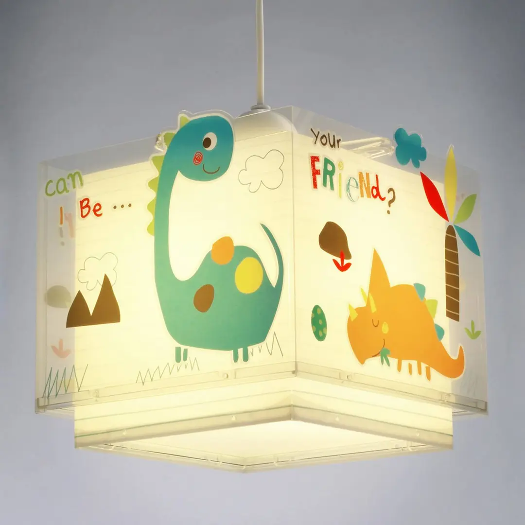 Dalber Kinderzimmer-Hängeleuchte DINOS, bunt