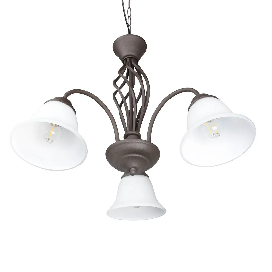 Trio Lighting Hängeleuchte Rustica, rostfarben, dreiflammig