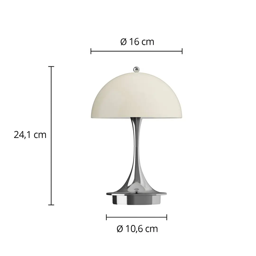 Louis Poulsen Panthella PORTABLE 160 V3, opal chrom/beige