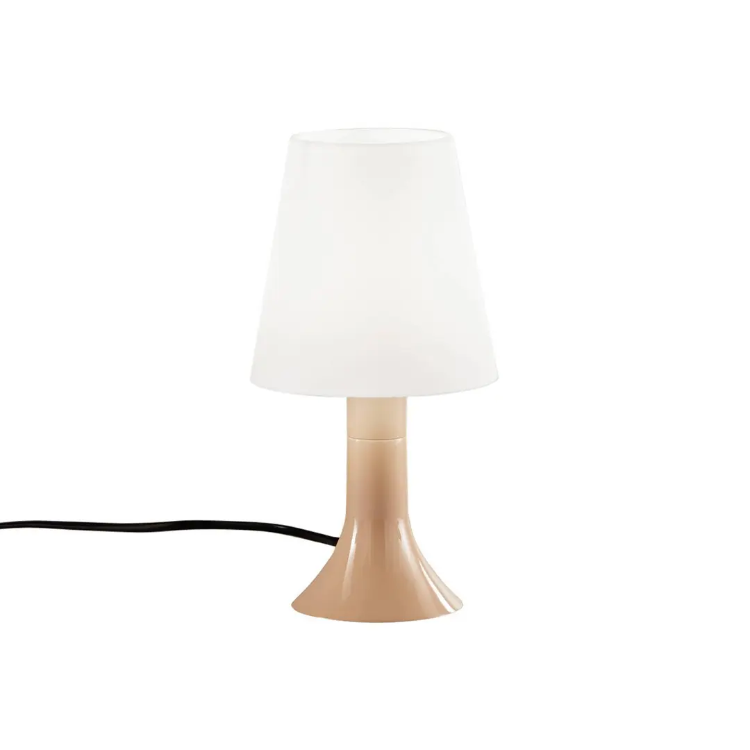 Luce Ambiente Design Tischlampe BINGO Lumetto, schlammfarben/weiß, Höhe 24,5 cm