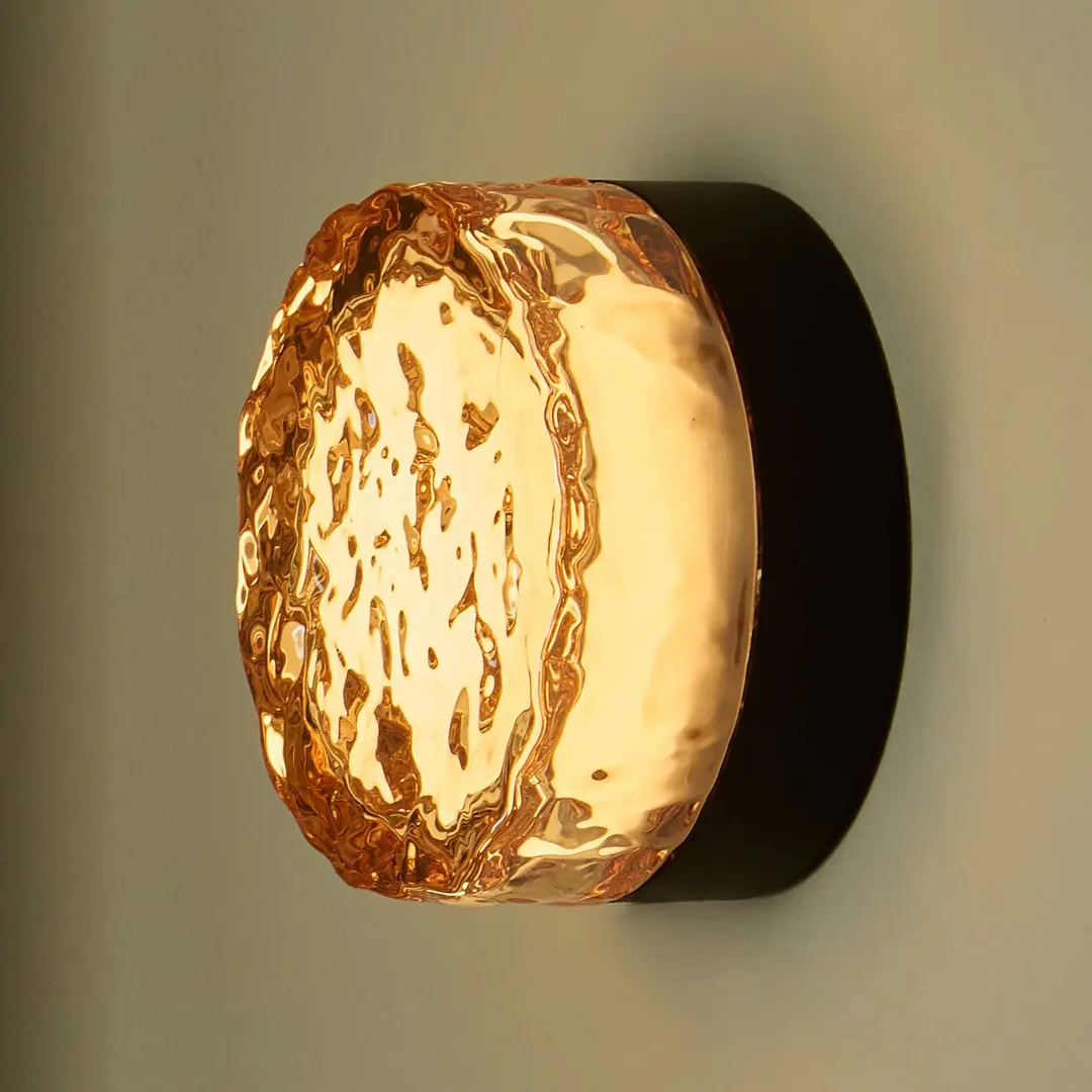 LOOM DESIGN LED-Wandlampe Otto Ice amber, 13cm, CCT, IP65