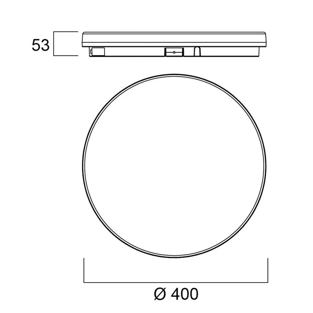 Sylvania Deckenlampe Start Surface Slim, Ø 40 cm, IP54, dim.