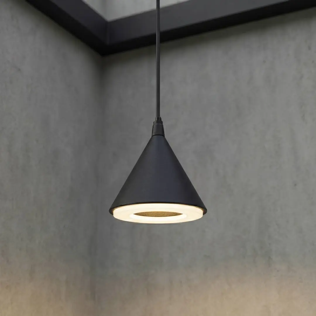 Lindby LED-Außenhängeleuchte Soran, Ø 15 cm, schwarz, IP44