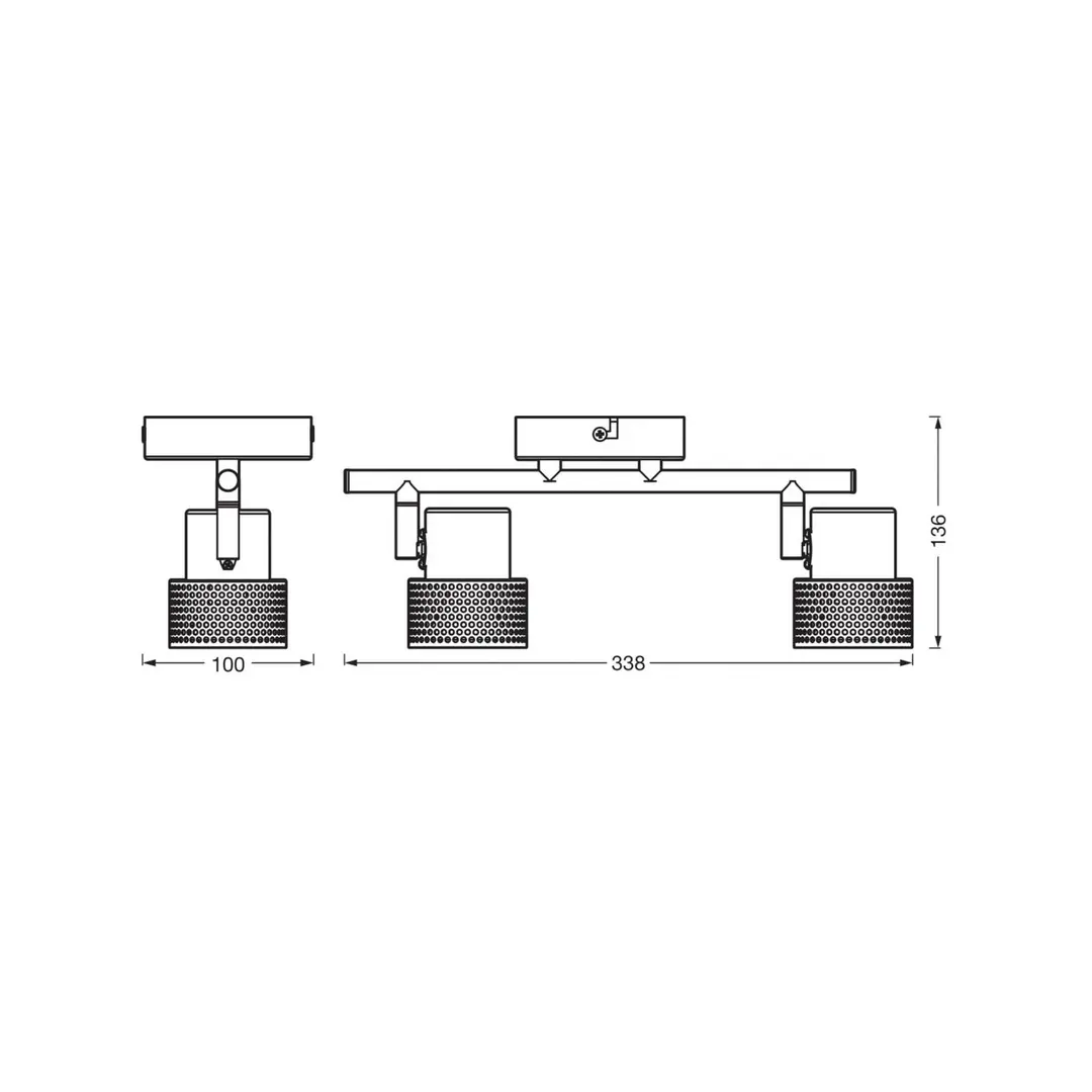 OSRAM Deckenstrahler CORK, weiß, 2-flammig, dimmbar, GU10