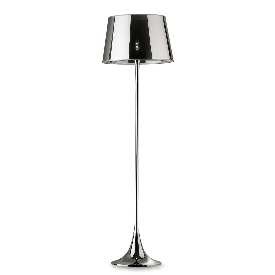 IDEAL LUX Stehleuchte London Cromo Höhe 174 cm, chrom / klar
