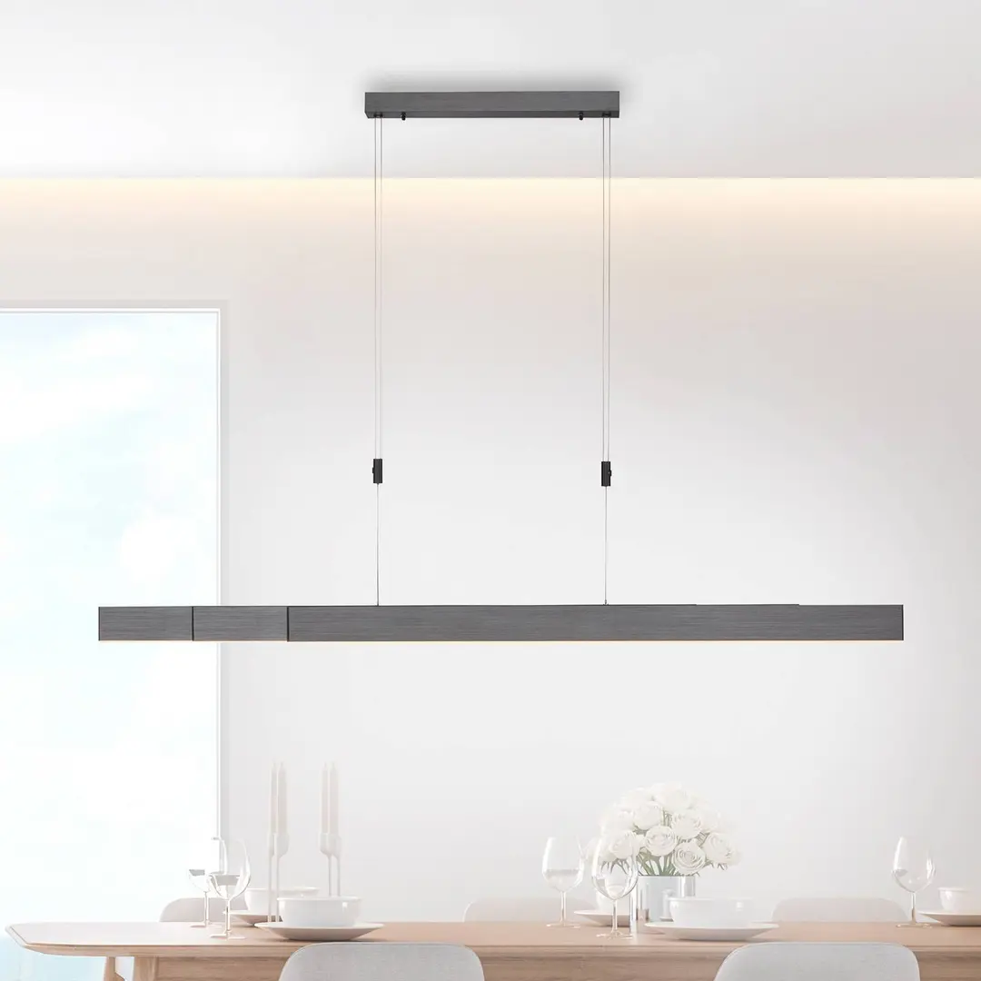 Pure LED-Hängeleuchte PURE Moto, platin, dimmbar, CCT