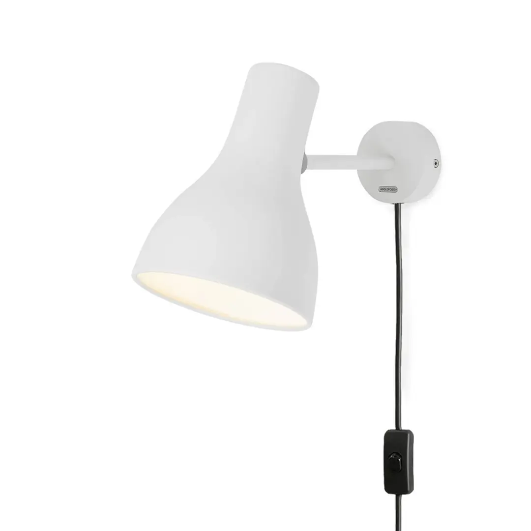 Anglepoise Type 75 Anbauwandleuchte mit Stecker, weiß