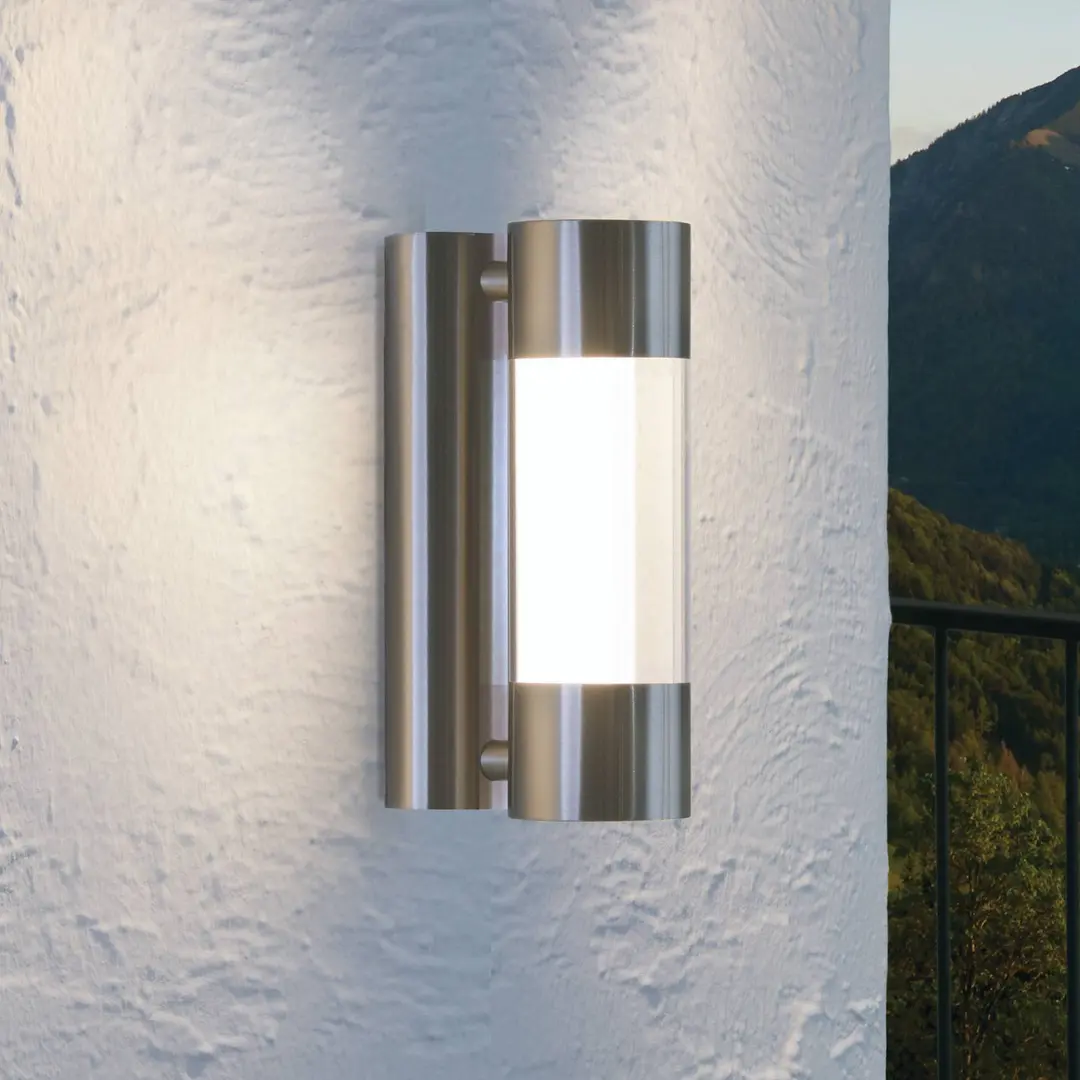 EGLO LED-Außenwandleuchte Robledo aus Edelstahl
