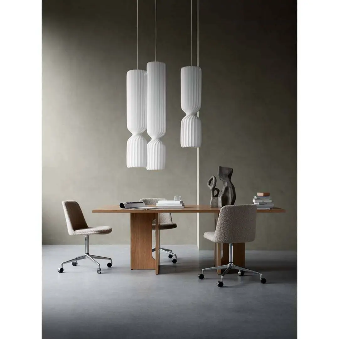 Tom Rossau Pendelleuchte TR41, 100 cm, weiß, Kunststoff, E27