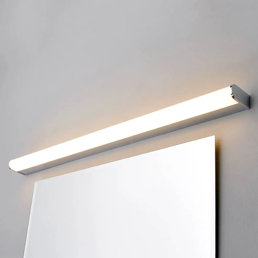 Lindby LED-Wandlampe Philippa, abgerundet, 88cm, chrom, IP44