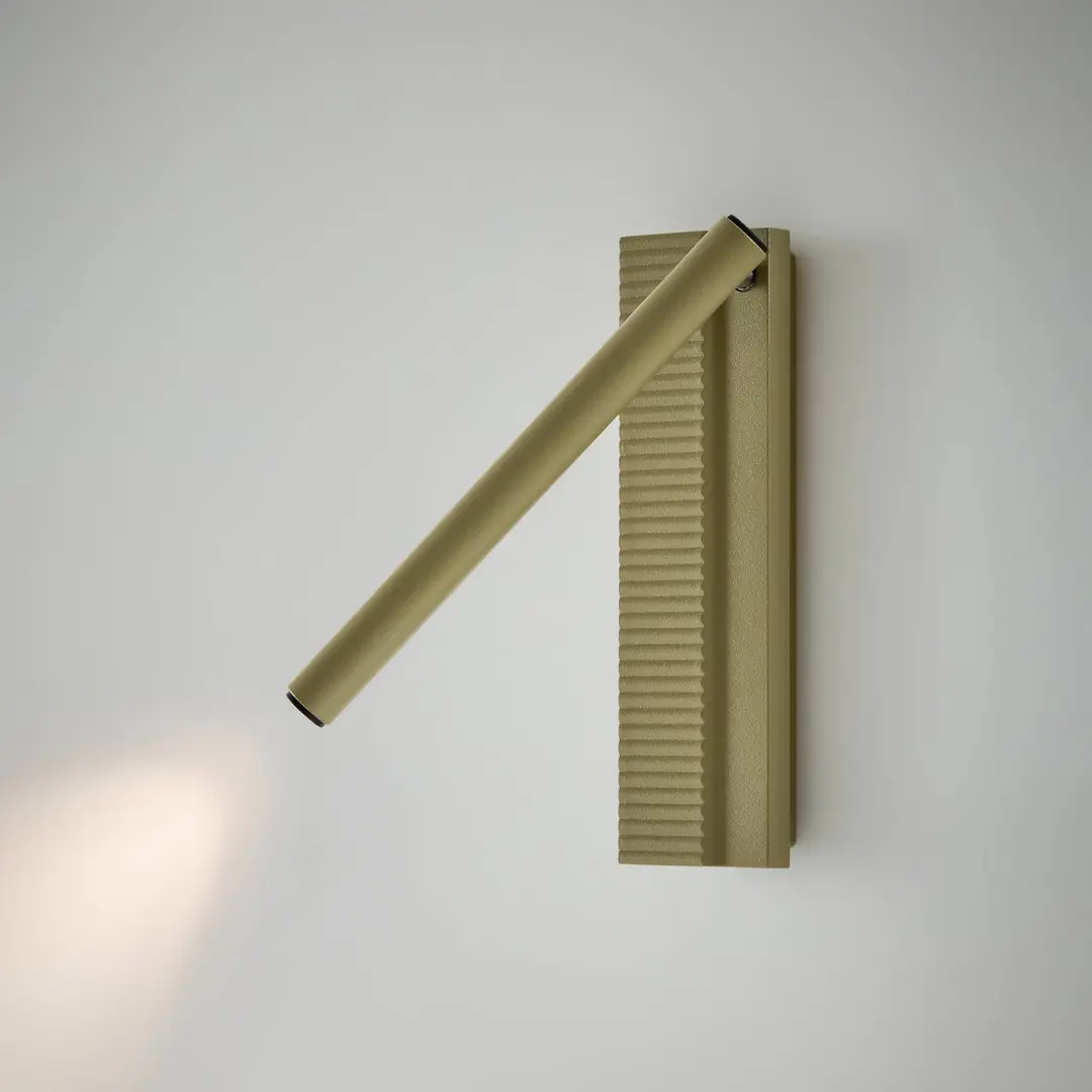 Bover LED-Wandleuchte Arid A/03 olivgrün, Alu, 2.700 K