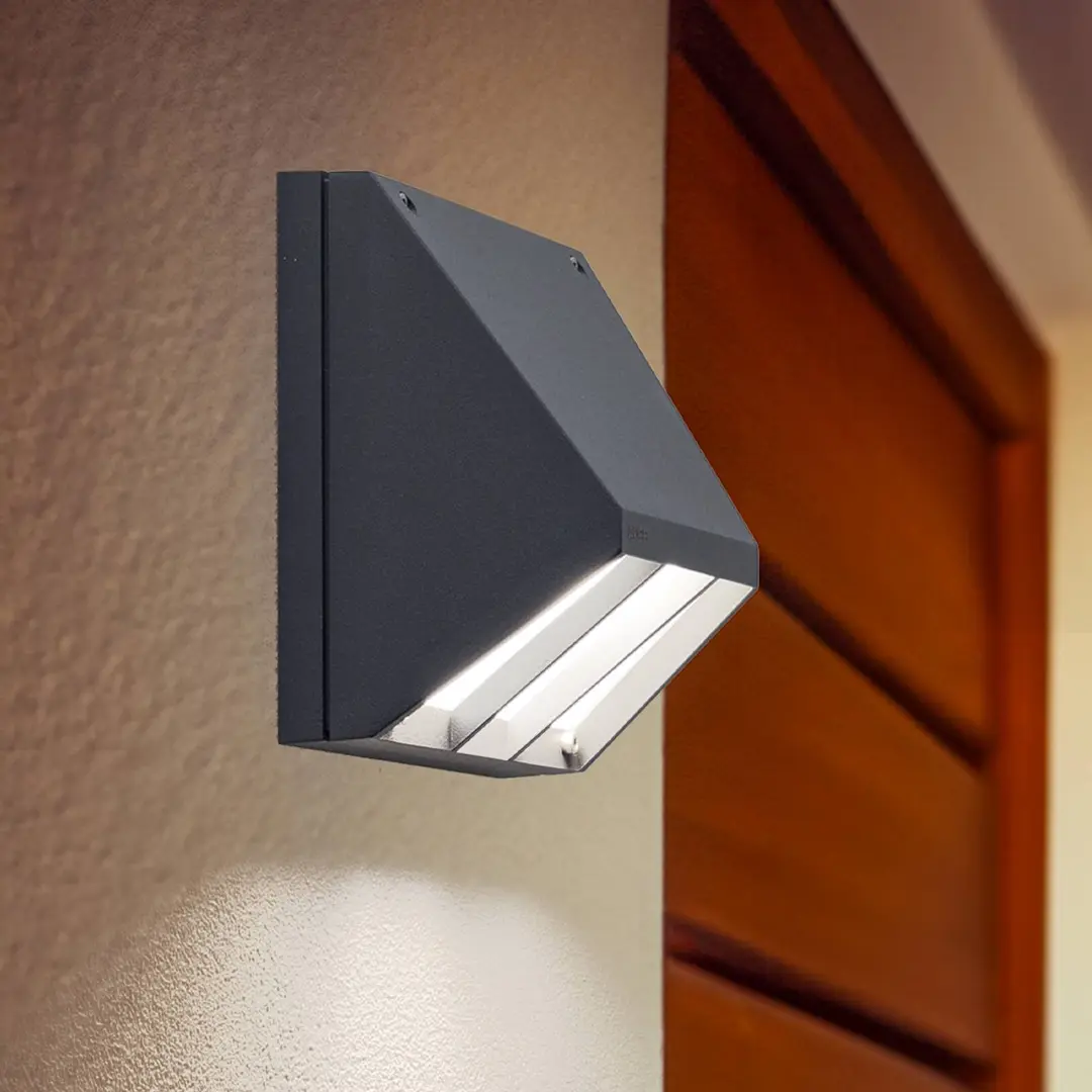 BEGA LED-Außenwandlampe 22256, grafit CCT IP65 DALI