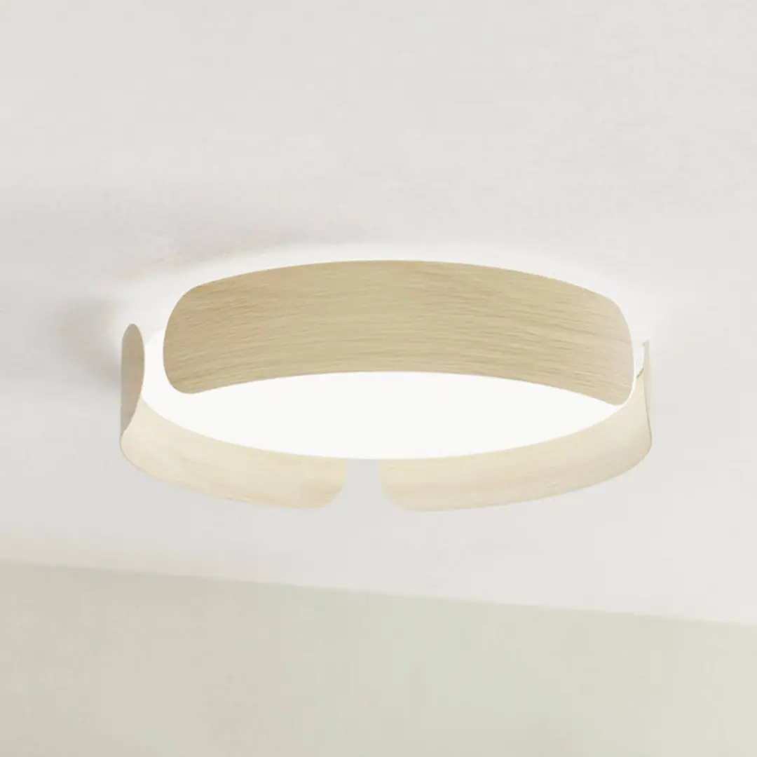 EGLO LED-Deckenleuchte VALCASOTTO, Holz, Ø 37 cm, 3.000 K
