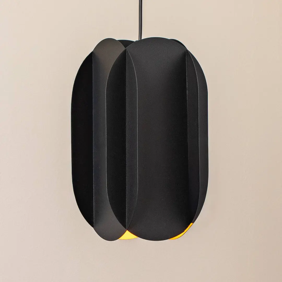 Opviq Hängeleuchte Corner, schwarz, Höhe 35 cm, Metall, E27