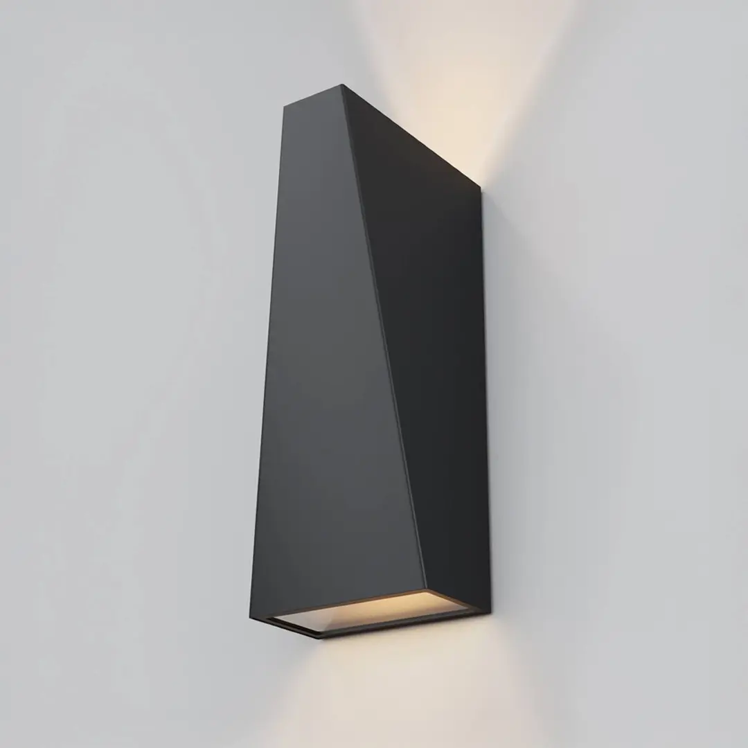 Maytoni LED-Außenwandlampe Times Square schwarz