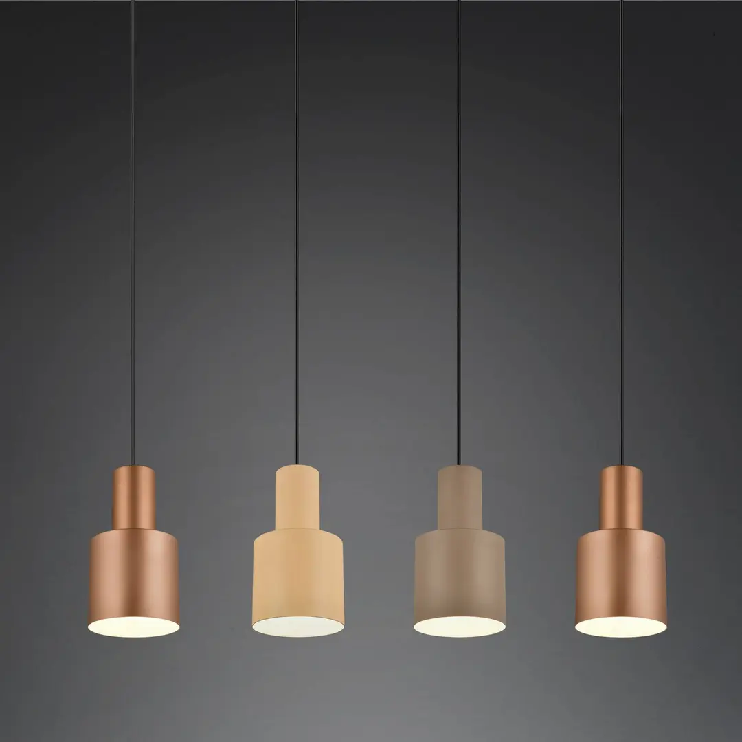 Trio Lighting Hängeleuchte Agudo, multicolor, 4-flammig, linear