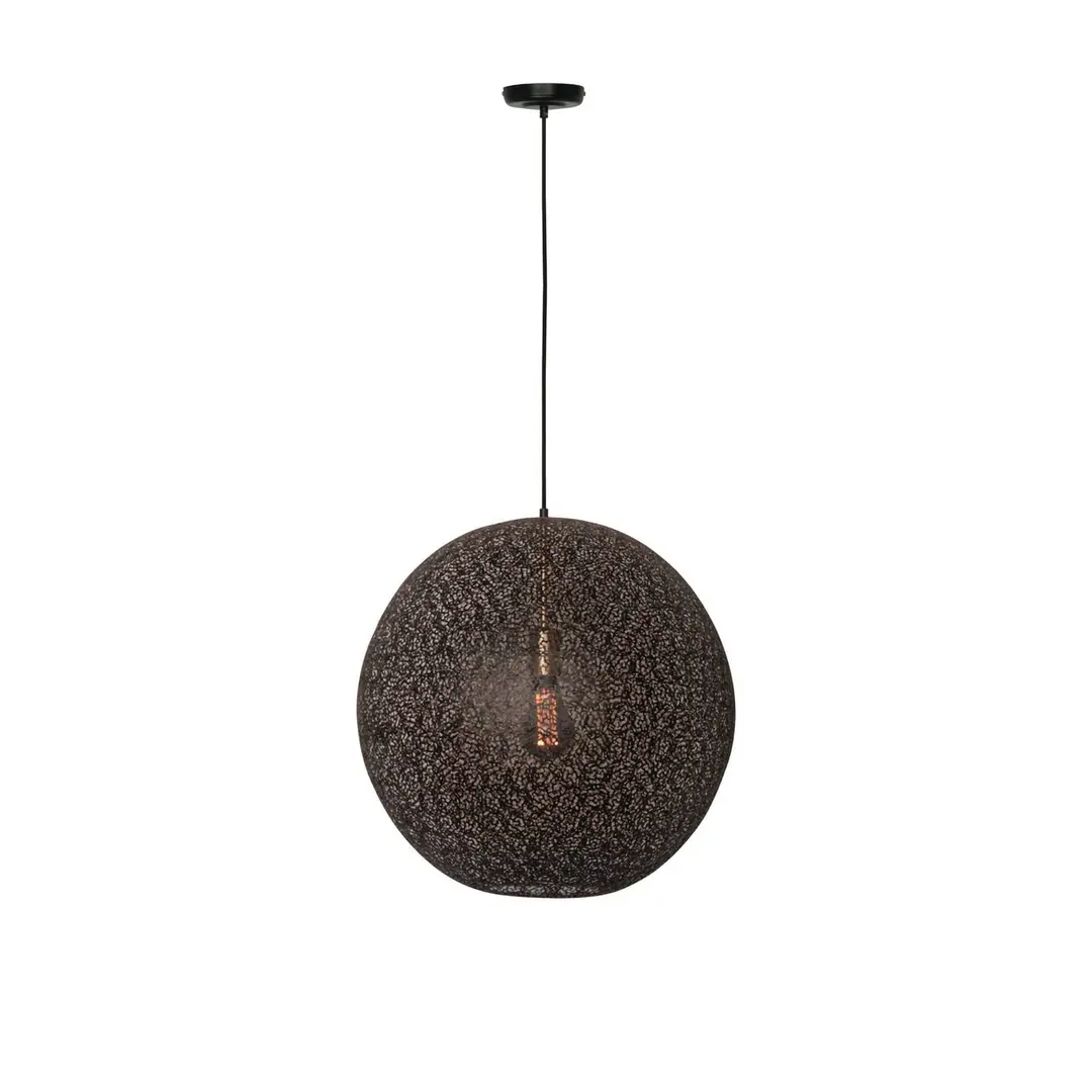 Freelight Hängelampe Oronero, Ø 60 cm, schwarz/gold, Metall