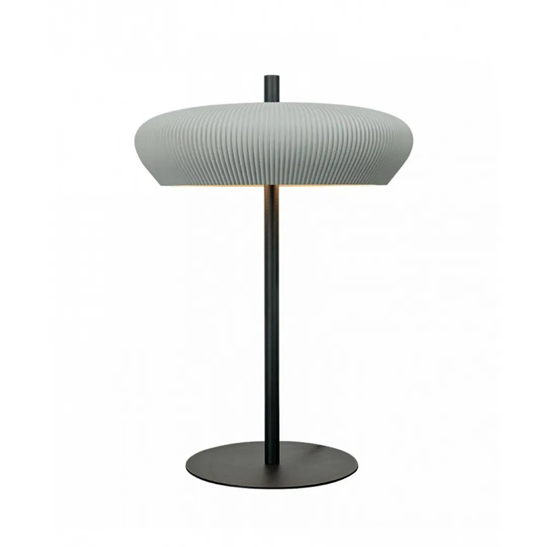 Zambelis Tischleuchte 2594, grau/schwarz, Höhe 41 cm, Ton/Metall, G9