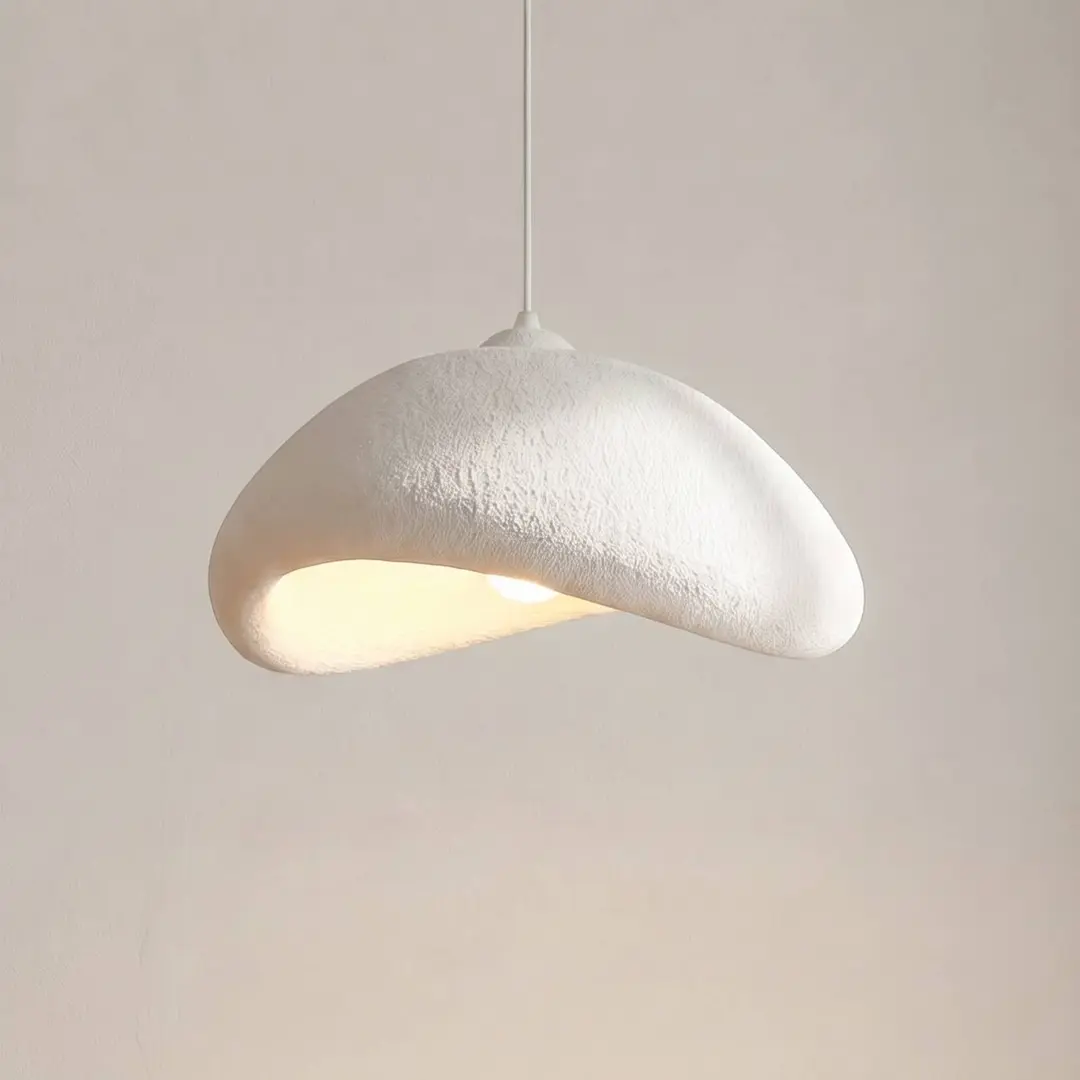 Opviq Hängeleuchte LUNA, weiß, 52 x 40 cm, Fiberglas, E27