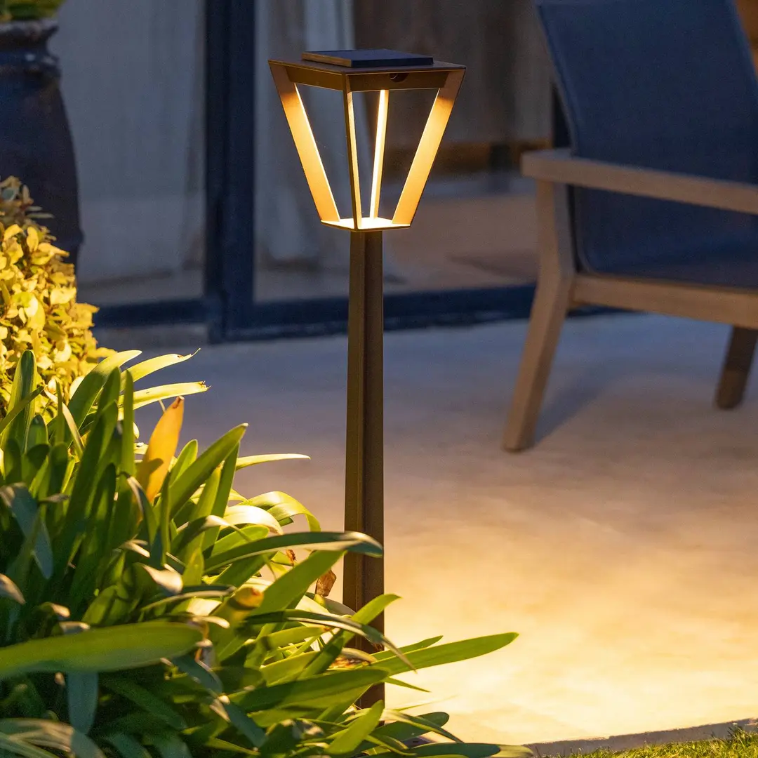 Les Jardins LED-Solarwegeleuchte Metro mit Sensor, corten