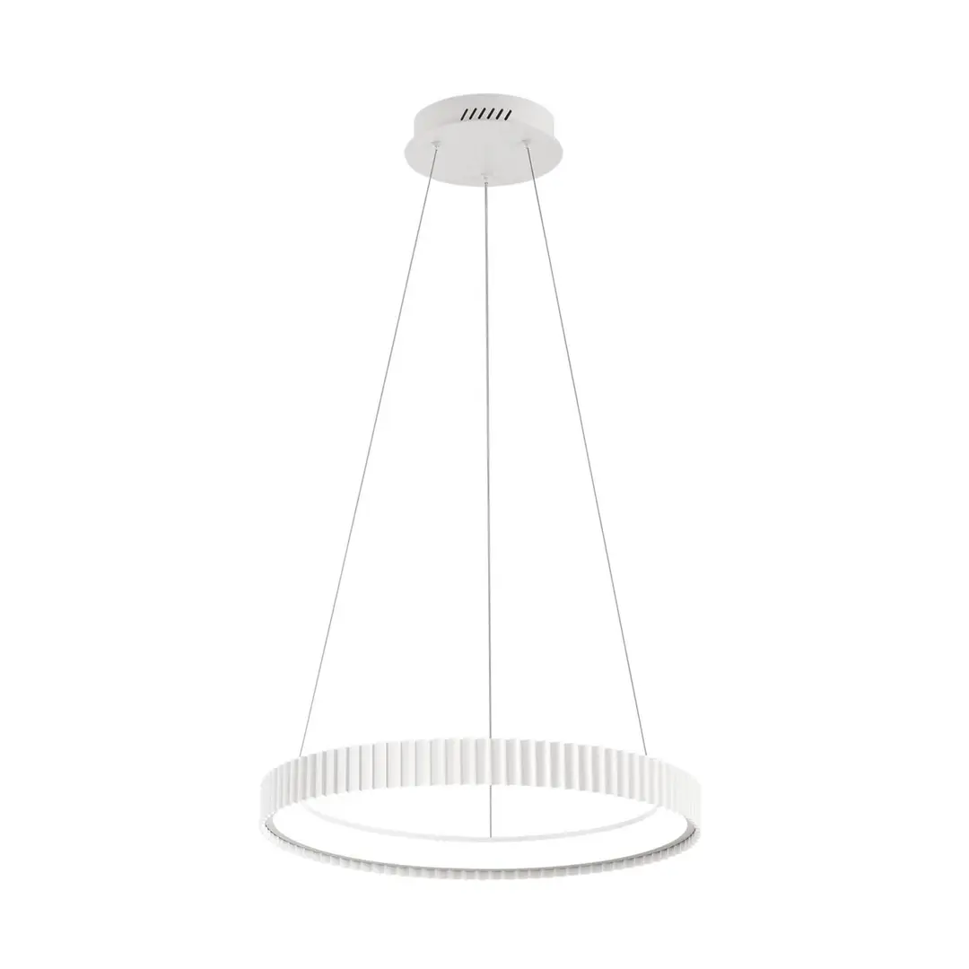 Luce Ambiente Design LED-Pendellampe Niike, weiß, Ø 50 cm, Metall, CCT