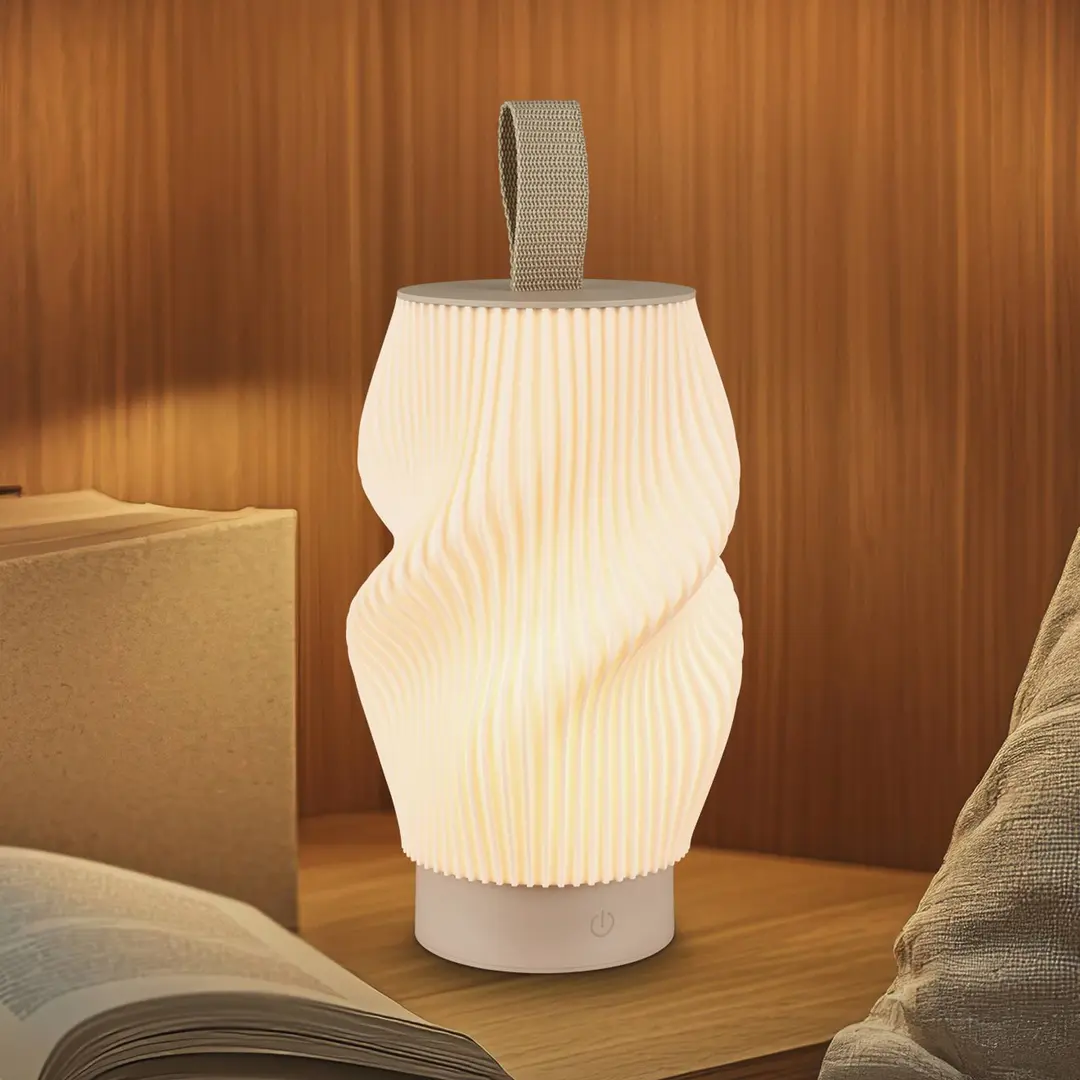 Briloner LED-Akku-Tischlampe Brilo unplugged Tubi, beige/weiß, IP44