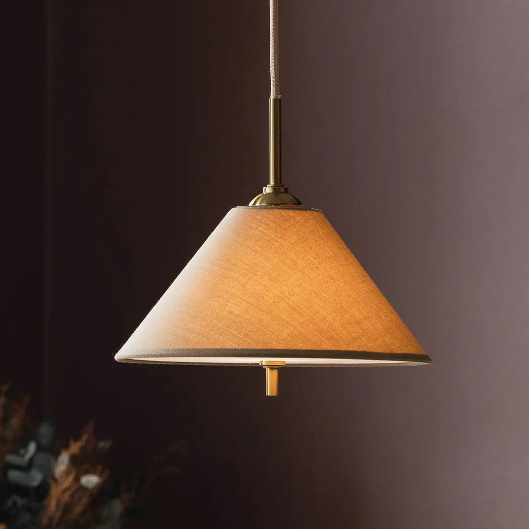 Globen Lighting Hängelampe IRIS 25 mokkabraun Ø 25 cm